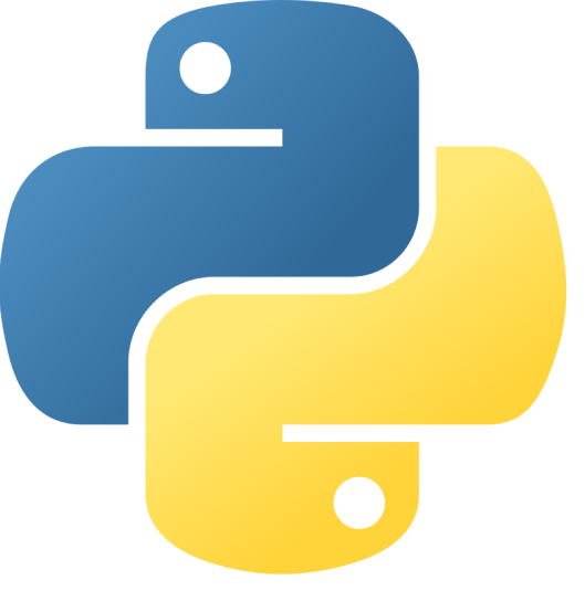 Ícone do Python usado como fundo
